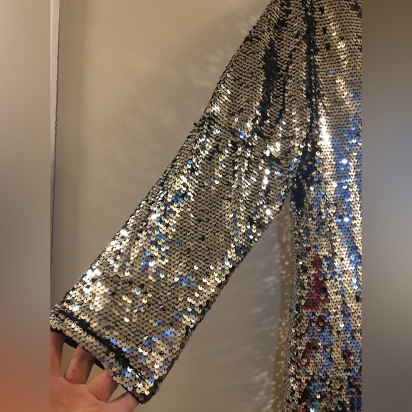 08. Lulus Main Event Silver Sequin Sheath Dress - Picture 14 of 14